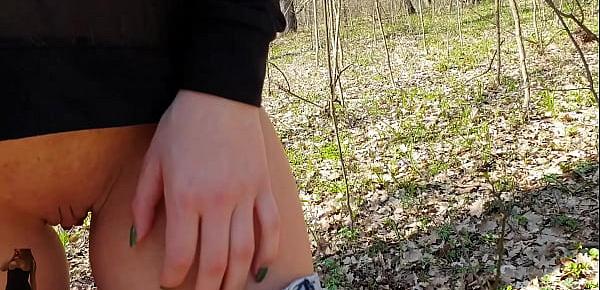  Stepbrother cum in my mouth outdoor in woods